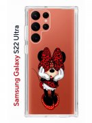 Чехол-накладка Samsung Galaxy S22 Ultra Kruche Print Минни