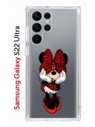 Чехол-накладка Samsung Galaxy S22 Ultra Kruche Print Минни