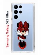 Чехол-накладка Samsung Galaxy S22 Ultra Kruche Print Минни