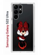 Чехол-накладка Samsung Galaxy S22 Ultra Kruche Print Минни