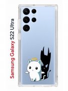 Чехол-накладка Samsung Galaxy S22 Ultra Kruche Print Angel Demon