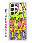 Чехол-накладка Samsung Galaxy S22 Ultra Kruche Print Абстракция Капли