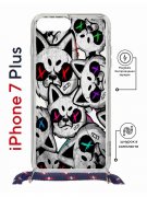 Чехол-накладка Apple iPhone 7 Plus (626142) Kruche PRINT Angry Cats