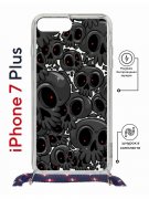 Чехол-накладка Apple iPhone 7 Plus (626142) Kruche PRINT Skull gray