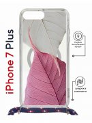 Чехол-накладка Apple iPhone 7 Plus (626142) Kruche PRINT Pink and white