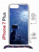 Чехол-накладка iPhone 7 Plus/8 Plus Kruche Magrope Print Лунный кот
