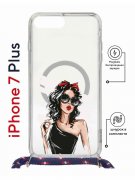 Чехол-накладка Apple iPhone 7 Plus (626142) Kruche PRINT Фэшн леди