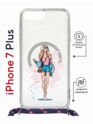 Чехол-накладка Apple iPhone 7 Plus (626142) Kruche PRINT Fashion Girl