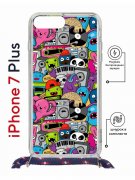 Чехол-накладка iPhone 7 Plus/8 Plus Kruche Magrope Print Monsters music
