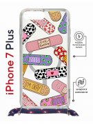 Чехол-накладка iPhone 7 Plus/8 Plus Kruche Magrope Print Милые пластыри