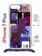 Чехол-накладка Apple iPhone 7 Plus (626142) Kruche PRINT Стикеры Киберпанк