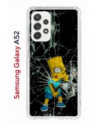 Чехол-накладка Samsung Galaxy A52 Kruche Print Барт Симпсон