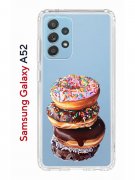 Чехол-накладка Samsung Galaxy A52 (598894) Kruche PRINT Donuts