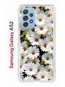 Чехол-накладка Samsung Galaxy A52 Kruche Print Ромашки