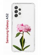 Чехол-накладка Samsung Galaxy A52 Kruche Print Пион