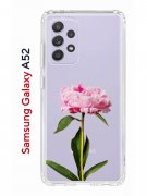 Чехол-накладка Samsung Galaxy A52 Kruche Print Пион