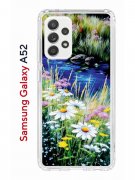 Чехол-накладка Samsung Galaxy A52 Kruche Print Ромашки у ручья