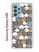 Чехол-накладка Samsung Galaxy A52 Kruche Print Медвежата