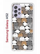 Чехол-накладка Samsung Galaxy A52 Kruche Print Медвежата
