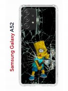 Чехол-накладка Samsung Galaxy A52 Kruche Print Барт Симпсон