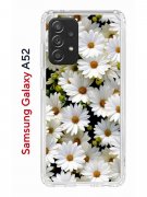 Чехол-накладка Samsung Galaxy A52 Kruche Print Ромашки