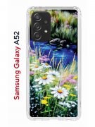 Чехол-накладка Samsung Galaxy A52 Kruche Print Ромашки у ручья