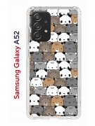 Чехол-накладка Samsung Galaxy A52 Kruche Print Медвежата