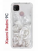 Чехол-накладка Xiaomi Redmi 9C Kruche Print White roses
