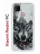 Чехол-накладка Xiaomi Redmi 9C Kruche Print Волк