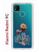 Чехол-накладка Xiaomi Redmi 9C Kruche Print Велосипедная прогулка