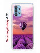 Чехол-накладка Samsung Galaxy A32 Kruche Print Лавандовый рай
