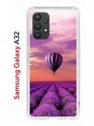 Чехол-накладка Samsung Galaxy A32 Kruche Print Лавандовый рай