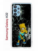 Чехол-накладка Samsung Galaxy A32 Kruche Print Барт Симпсон