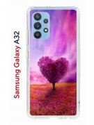 Чехол-накладка Samsung Galaxy A32 Kruche Print Pink heart