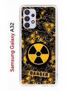 Чехол-накладка Samsung Galaxy A32 Kruche Print Danger Чехол-накладка Samsung Galaxy A32 Kruche Print Danger