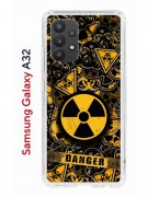 Чехол-накладка Samsung Galaxy A32 Kruche Print Danger Чехол-накладка Samsung Galaxy A32 Kruche Print Danger
