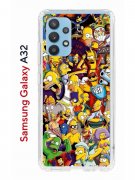 Чехол-накладка Samsung Galaxy A32 Kruche Print Симпсоны