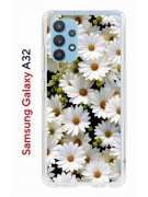 Чехол-накладка Samsung Galaxy A32 Kruche Print Ромашки