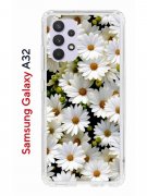 Чехол-накладка Samsung Galaxy A32 Kruche Print Ромашки