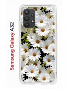 Чехол-накладка Samsung Galaxy A32 Kruche Print Ромашки