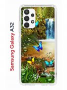 Чехол-накладка Samsung Galaxy A32 Kruche Print Водопад