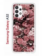 Чехол-накладка Samsung Galaxy A32 (598888) Kruche PRINT цветы