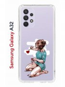 Чехол-накладка Samsung Galaxy A32 (598888) Kruche PRINT Рисуя любовь