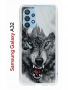 Чехол-накладка Samsung Galaxy A32 Kruche Print Волк