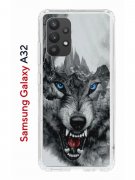 Чехол-накладка Samsung Galaxy A32 Kruche Print Волк