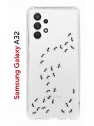 Чехол-накладка Samsung Galaxy A32 Kruche Print Муравьи