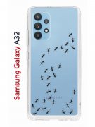 Чехол-накладка Samsung Galaxy A32 Kruche Print Муравьи