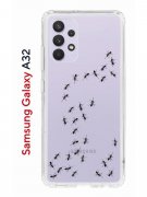 Чехол-накладка Samsung Galaxy A32 Kruche Print Муравьи