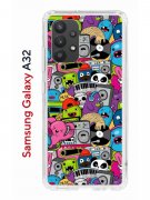 Чехол-накладка Samsung Galaxy A32 (598888) Kruche PRINT Monsters music