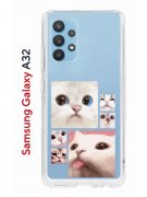 Чехол-накладка Samsung Galaxy A32 4G Kruche Print Коты